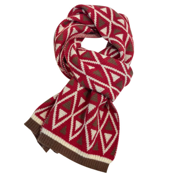 Premium Thick Knit Wool Winter Scarf – Warm Christmas Wrap for Women & Men, Nordic Style