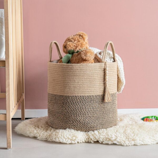Woven Rope Storage Basket – Foldable, Decorative, and Multi-Functional - Image 3