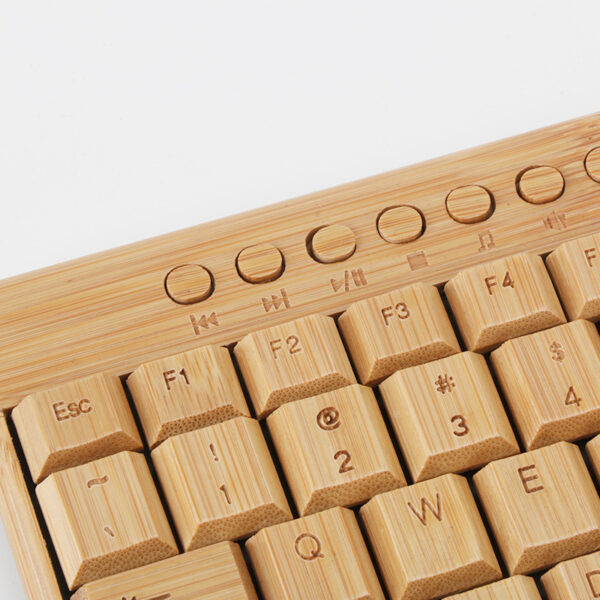 Premium Handmade Bamboo Wireless Keyboard & Mouse Set – Eco-Friendly, Ergonomic & Stylish - Image 3