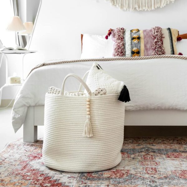 Woven Rope Storage Basket – Foldable, Decorative, and Multi-Functional - Image 4