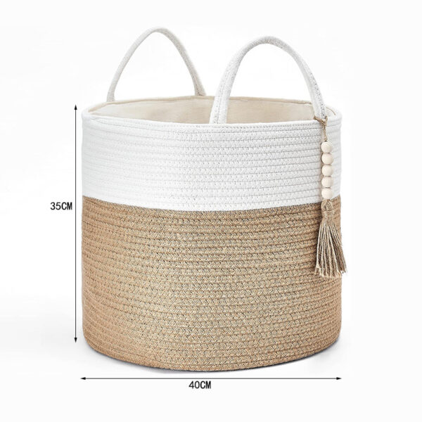 Woven Rope Storage Basket – Foldable, Decorative, and Multi-Functional - Image 5