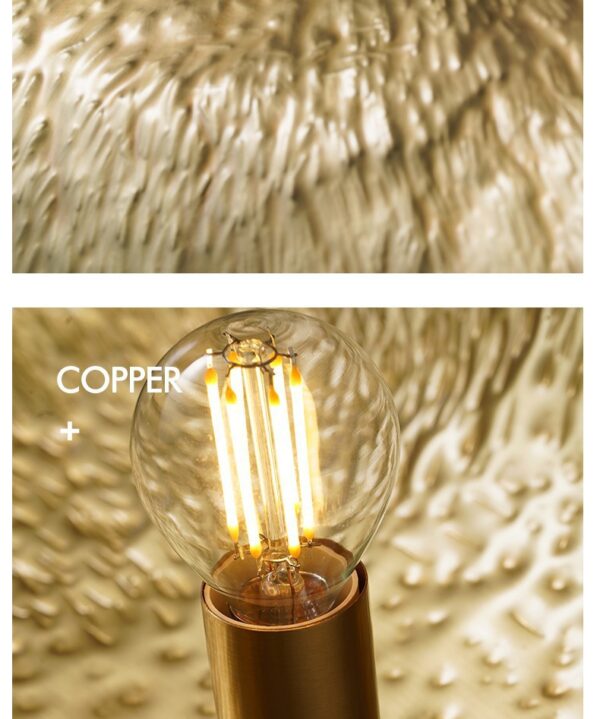 Nordic Lotus Leaf Inspired Gold Copper Chandelier – Modern Pendant Light - Image 5