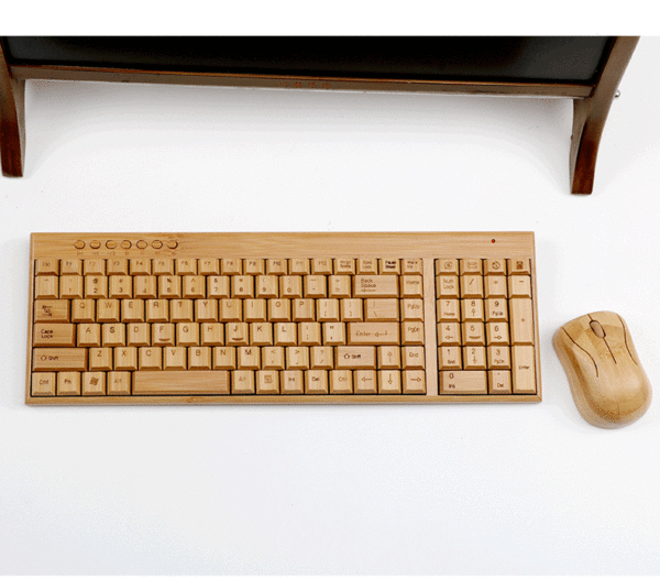 Premium Handmade Bamboo Wireless Keyboard & Mouse Set – Eco-Friendly, Ergonomic & Stylish - Image 4